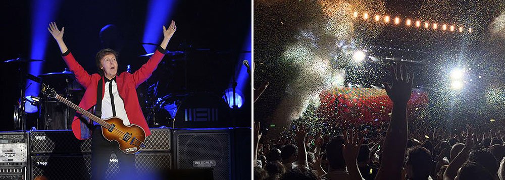 Fazendo questão de falar em português, ex-Beatle subiu ao placo e levou mais de 40 mil pessoas ao delírio em estádio lotado; cantor se rendeu a Brasília: “É bom estar aqui, finalmente!” (Foto: Leonardo Attuch) Fazendo questão de falar em português, ex-Beatle subiu ao placo e levou mais de 40 mil pessoas ao delírio em estádio lotado; cantor se rendeu a Brasília: “É bom estar aqui, finalmente!”