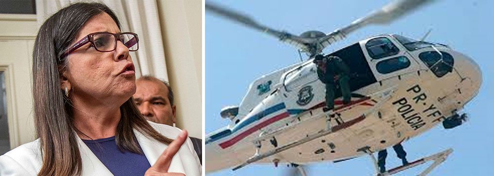 Assinado em 2012, o contrato de aluguel de dois helicópteros utilizados pelo Grupo Tático Aéreo, o GTA foi aditivado, pela gestão da ex-governadora Roseana Sarne; um termo aditivo do contrato, que tem como partes o governo do Estado e empresa Helisul Taxi Aéreo Ltda, resultou na prorrogação por mais um ano da validade do contrato que passou a ter o custo de R$ 7,6 milhõe; mas embora tenha feito o aditivo do contrato, a gestão da ex-governadora não honrou o pagamento das mensalidades do aluguel dos meses de setembro a dezembro e deixou dívida de mais de R$ 2,4 milhões para o atual governo (Foto: Leonardo Lucena) Assinado em 2012, o contrato de aluguel de dois helicópteros utilizados pelo Grupo Tático Aéreo, o GTA foi aditivado, pela gestão da ex-governadora Roseana Sarne; um termo aditivo do contrato, que tem como partes o governo do Estado e empresa Helisul Taxi Aéreo Ltda, resultou na prorrogação por mais um ano da validade do contrato que passou a ter o custo de R$ 7,6 milhõe; mas embora tenha feito o aditivo do contrato, a gestão da ex-governadora não honrou o pagamento das mensalidades do aluguel dos meses de setembro a dezembro e deixou dívida de mais de R$ 2,4 milhões para o atual governo