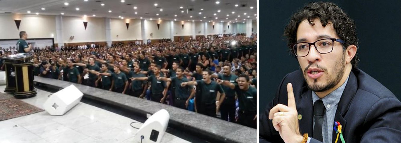 Em passagem pelo Rio Grande do Sul, o deputado federal Jean Wyllys (PSOL-RJ) pediu providências do Ministério Público após a divulgação de um vídeo na internet pela Igreja Universal do Reino de Deus do Ceará; Jovens que fazem parte do projeto "Gladiadores do Altar" aparecem marchando, batem continência e gritam que estão prontos para a batalha durante um culto realizado em Fortaleza, uma conduta semelhante à dos militares; "O Ministério Público e as autoridades já deveriam ter se manifestado", disse; "Os soldados estão sendo treinados e formados para servir ao altar, e o propósito não está claro" (Foto: Leonardo Lucena) Em passagem pelo Rio Grande do Sul, o deputado federal Jean Wyllys (PSOL-RJ) pediu providências do Ministério Público após a divulgação de um vídeo na internet pela Igreja Universal do Reino de Deus do Ceará; Jovens que fazem parte do projeto "Gladiadores do Altar" aparecem marchando, batem continência e gritam que estão prontos para a batalha durante um culto realizado em Fortaleza, uma conduta semelhante à dos militares; "O Ministério Público e as autoridades já deveriam ter se manifestado", disse; "Os soldados estão sendo treinados e formados para servir ao altar, e o propósito não está claro"