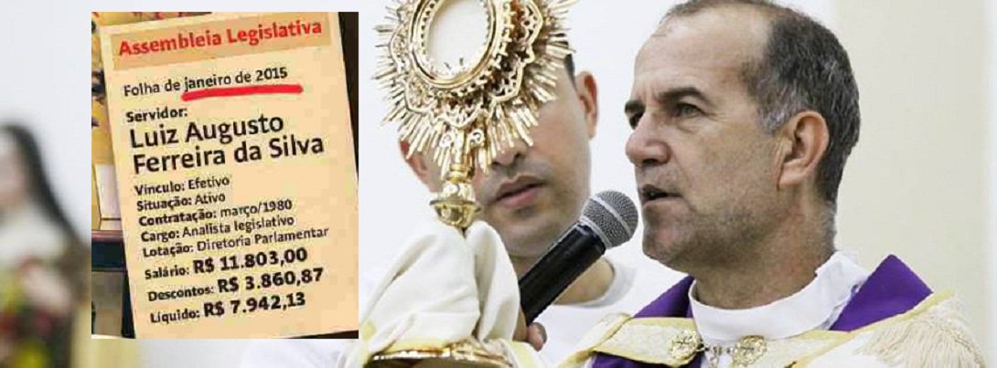 Luiz Augusto Ferreira, um dos padres mais famosos e carismáticos de Goiânia, está de licença da Assembleia Legislativa há 20 anos e recebe salário de R$ 12 mil por mês; caso foi revelado em matéria do jornal O Popular; religioso afirma que manteve emprego por necessitar do plano de saúde do Estado para ajudar outras pessoas; Luiz ainda diz que tentou pedir demissão diversas vezes, mas não teve o o desejo atendido; Padre Luiz não se incomoda em confirmar que não cumpre expediente e avisa que nunca movimentou o dinheiro recebido da Alego; "Esse dinheiro não influencia a minha vida. Sou uma pessoa honesta, tranquila, as pessoas me conhecem. Por opção, não recebo salário da igreja. Se preciso de uma calça, recebo doação" (Foto: José Barbacena) Luiz Augusto Ferreira, um dos padres mais famosos e carismáticos de Goiânia, está de licença da Assembleia Legislativa há 20 anos e recebe salário de R$ 12 mil por mês; caso foi revelado em matéria do jornal O Popular; religioso afirma que manteve emprego por necessitar do plano de saúde do Estado para ajudar outras pessoas; Luiz ainda diz que tentou pedir demissão diversas vezes, mas não teve o o desejo atendido; Padre Luiz não se incomoda em confirmar que não cumpre expediente e avisa que nunca movimentou o dinheiro recebido da Alego; "Esse dinheiro não influencia a minha vida. Sou uma pessoa honesta, tranquila, as pessoas me conhecem. Por opção, não recebo salário da igreja. Se preciso de uma calça, recebo doação"