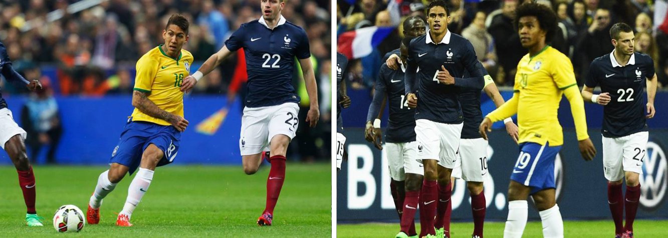 Com gols de Oscar, Neymar e Luiz Gustavo, a seleção brasileira derrotou a França por 3 a 1 no Stade de France; é a sétima vitória do treinador Dunga em sete partidas (Foto: Leonardo Attuch) Com gols de Oscar, Neymar e Luiz Gustavo, a seleção brasileira derrotou a França por 3 a 1 no Stade de France; é a sétima vitória do treinador Dunga em sete partidas