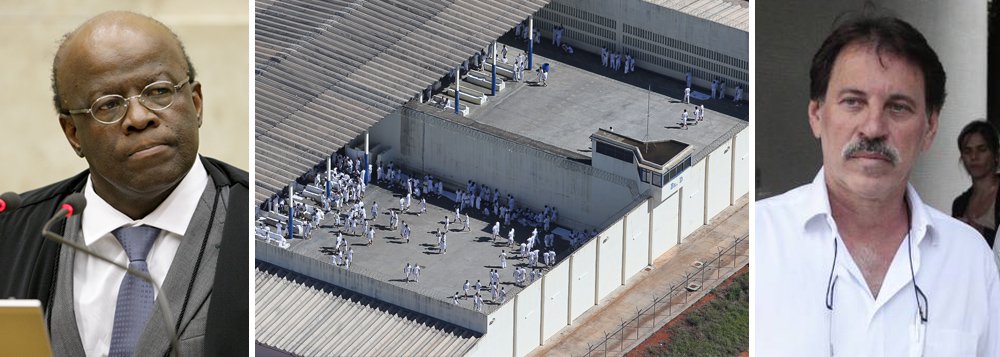 Depois de negar o pedido de trabalho externo de José Dirceu, Joaquim Barbosa prossegue em sua nova jurisprudência; ele acaba de cassar o direito de Delúbio Soares, numa decisão, segundo a OAB, "estapafúrdia"; Comissão de Acompanhamento Carcerário da OAB afirma que 100 mil presos podem ser afetados pela perseguição de Joaquim Barbosa, que se beneficia do silêncio cúmplice de seus colegas no Supremo Tribunal Federal e da pusilanimidade dos senadores, que poderiam conter seus abusos; quem terá coragem de deter este homem em sua louca cavalgada? (Foto: Gisele Federicce) Depois de negar o pedido de trabalho externo de José Dirceu, Joaquim Barbosa prossegue em sua nova jurisprudência; ele acaba de cassar o direito de Delúbio Soares, numa decisão, segundo a OAB, "estapafúrdia"; Comissão de Acompanhamento Carcerário da OAB afirma que 100 mil presos podem ser afetados pela perseguição de Joaquim Barbosa, que se beneficia do silêncio cúmplice de seus colegas no Supremo Tribunal Federal e da pusilanimidade dos senadores, que poderiam conter seus abusos; quem terá coragem de deter este homem em sua louca cavalgada?