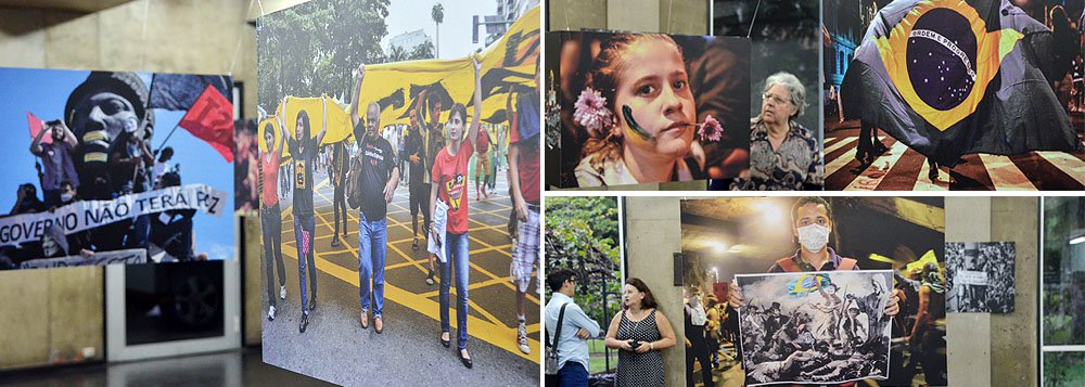 Exposição de fotos no Rio, chamada "Cidadãos de Junho", marca um ano da saída às ruas, em diversas cidades, de massas em protestos; cenas foram captadas em 143 diferentes municípios; naquele período de 2013, 81% dos brasileiros se mostraram favoráveis aos protestos, mas hoje 73% acreditam que eles geram mais prejuízos do que benefícios; degeneração promovida por grupos de black blocs e atos de vandalismo inverteram a opinião pública; um ano depois, neste junho de abertura de Copa, movimentos ganharão força ou caráter esportivo do Mundial irá baixar bandeiras sociais e políticas? (Foto: Gisele Federicce) Exposição de fotos no Rio, chamada "Cidadãos de Junho", marca um ano da saída às ruas, em diversas cidades, de massas em protestos; cenas foram captadas em 143 diferentes municípios; naquele período de 2013, 81% dos brasileiros se mostraram favoráveis aos protestos, mas hoje 73% acreditam que eles geram mais prejuízos do que benefícios; degeneração promovida por grupos de black blocs e atos de vandalismo inverteram a opinião pública; um ano depois, neste junho de abertura de Copa, movimentos ganharão força ou caráter esportivo do Mundial irá baixar bandeiras sociais e políticas?