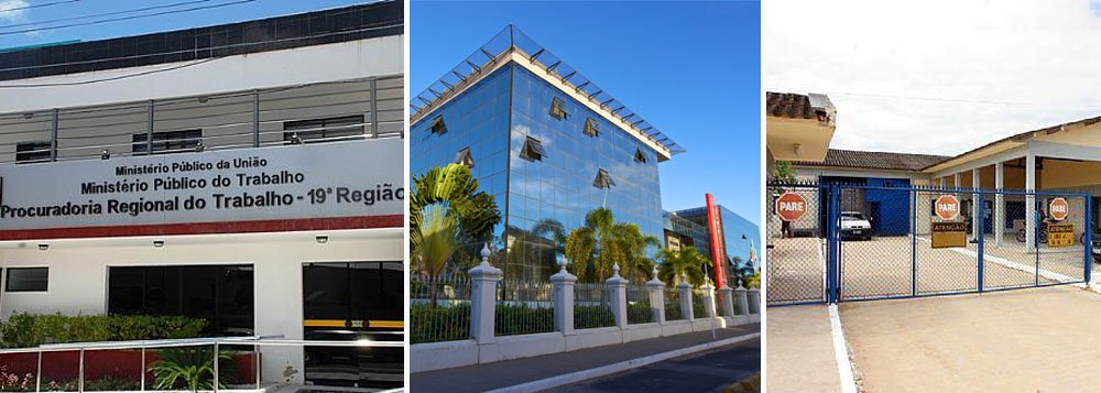 O governo de Alagoas foi condenado por descumprimento de normas trabalhistas no sistema prisional. Ação partiu do Ministério Público do Trabalho (MPT). Os trabalhadores atuavam sem segurança, sem banheiro e sem abrigo de sol e chuva (Foto: Voney Malta) O governo de Alagoas foi condenado por descumprimento de normas trabalhistas no sistema prisional. Ação partiu do Ministério Público do Trabalho (MPT). Os trabalhadores atuavam sem segurança, sem banheiro e sem abrigo de sol e chuva