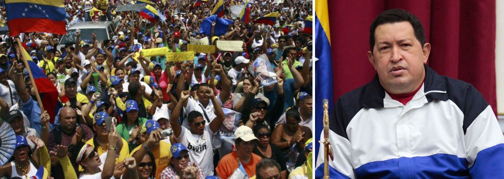 Mesmo enquanto estudantes armavam ainda barricadas em algumas cidades e ativistas realizavam novas manifestações, o governo de Nicolás Maduro organizava grandes cerimônias para homenagear Hugo Chávez na quarta-feira, no primeiro aniversário de sua morte (Foto: Gisele Federicce) Mesmo enquanto estudantes armavam ainda barricadas em algumas cidades e ativistas realizavam novas manifestações, o governo de Nicolás Maduro organizava grandes cerimônias para homenagear Hugo Chávez na quarta-feira, no primeiro aniversário de sua morte