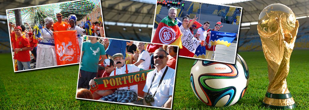 Consultoria britânica Mintel prevê que a Copa do Mundo e a Olimpíada devem alavancar comércio de bebidas, roupas e pacotes de turismo no Brasil pelo menos até daqui quatro anos; faturamento desses setores ligados ao evento crescerá 36% nesse período, de acordo com o levantamento; dados atualizados ontem pelo Ministério do Turismo indicam que cerca de 3,7 milhões de turistas se deslocarão pelo Brasil durante o Mundial, acrescentando cerca de R$ 6,7 bilhões à economia; estimativa é que cada um gaste R$ 5.500 por dia, sem contar passagens aéreas e custos feitos no país de origem (Foto: Gisele Federicce) www.brasil247.com - Consultoria britânica Mintel prevê que a Copa do Mundo e a Olimpíada devem alavancar comércio de bebidas, roupas e pacotes de turismo no Brasil pelo menos até daqui quatro anos; faturamento desses setores ligados ao evento crescerá 36% nesse período, de acordo com o levantamento; dados atualizados ontem pelo Ministério do Turismo indicam que cerca de 3,7 milhões de turistas se deslocarão pelo Brasil durante o Mundial, acrescentando cerca de R$ 6,7 bilhões à economia; estimativa é que cada um gaste R$ 5.500 por dia, sem contar passagens aéreas e custos feitos no país de origem