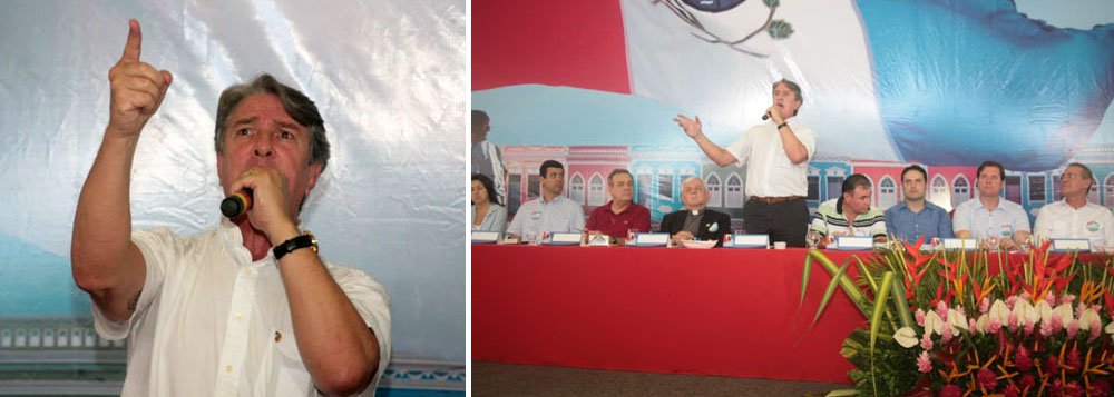Durante o 5º encontro da Frente de Oposição que reúne 15 partidos, em Penedo, o senador Fernando Collor (PTB) destacou a união dos partidos em busca de um futuro melhor para Alagoas. "Chega de propagandas enganosas, com indústrias feitas de papel. Precisamos de mudanças profundas e acredito que neste grupo aqui reunido há nomes capacitados", afirmou. O ministro do Turismo, Vinícius Lages, participou do encontro (Foto: Voney Malta) Durante o 5º encontro da Frente de Oposição que reúne 15 partidos, em Penedo, o senador Fernando Collor (PTB) destacou a união dos partidos em busca de um futuro melhor para Alagoas. "Chega de propagandas enganosas, com indústrias feitas de papel. Precisamos de mudanças profundas e acredito que neste grupo aqui reunido há nomes capacitados", afirmou. O ministro do Turismo, Vinícius Lages, participou do encontro
