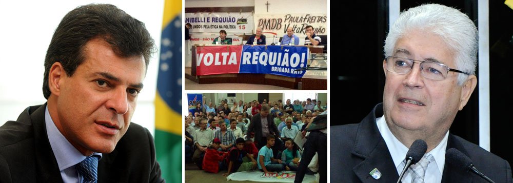 Senador foi aclamado neste sábado, em União da Vitória, como “candidato” do PMDB ao governo do Estado durante a passagem da caravana “Volta, Requião”; “Depois da pesquisa com delegados da convenção do PMDB, Beto Richa mandou rezar sua própria missa de sétimo dia na capela do Iguaçu”, provocou o peemedebista (Foto: José Barbacena) Senador foi aclamado neste sábado, em União da Vitória, como “candidato” do PMDB ao governo do Estado durante a passagem da caravana “Volta, Requião”; “Depois da pesquisa com delegados da convenção do PMDB, Beto Richa mandou rezar sua própria missa de sétimo dia na capela do Iguaçu”, provocou o peemedebista