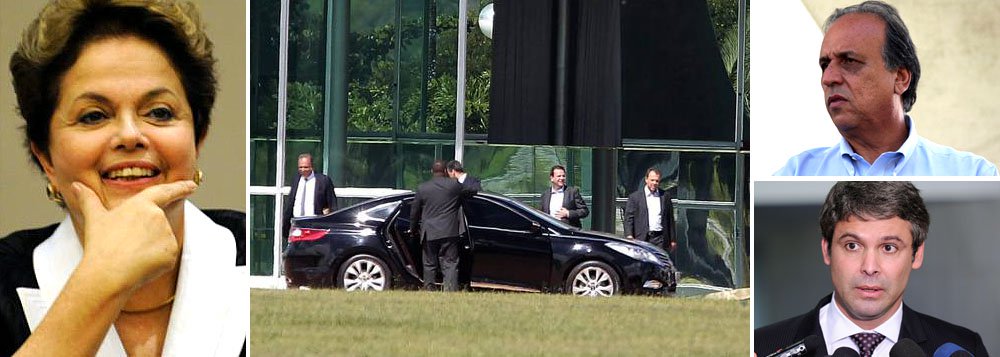 Epicentro da crise entre PT e PMDB, o Rio de Janeiro parece ser um caso solucionado para a presidente Dilma Rousseff; "eu tô com ela e não abro", disse o vice-governador Luiz Fernando Pezão, que ontem foi recebido para um almoço com a presidente Dilma, ao lado do governador Sergio Cabral e do prefeito Eduardo Paes; antes desse encontro, o presidente da sigla no estado, Jorge Picciani, dizia que o PMDB estava perto de fechar com o tucano Aécio Neves, em razão da insistência do PT em lançar a candidatura do senador Lindbergh Farias (PT-RJ); ao que tudo indica, Dilma não dará muita asa a ele; "é plano do Lula", afirmou (Foto: Roberta Namour) Epicentro da crise entre PT e PMDB, o Rio de Janeiro parece ser um caso solucionado para a presidente Dilma Rousseff; "eu tô com ela e não abro", disse o vice-governador Luiz Fernando Pezão, que ontem foi recebido para um almoço com a presidente Dilma, ao lado do governador Sergio Cabral e do prefeito Eduardo Paes; antes desse encontro, o presidente da sigla no estado, Jorge Picciani, dizia que o PMDB estava perto de fechar com o tucano Aécio Neves, em razão da insistência do PT em lançar a candidatura do senador Lindbergh Farias (PT-RJ); ao que tudo indica, Dilma não dará muita asa a ele; "é plano do Lula", afirmou