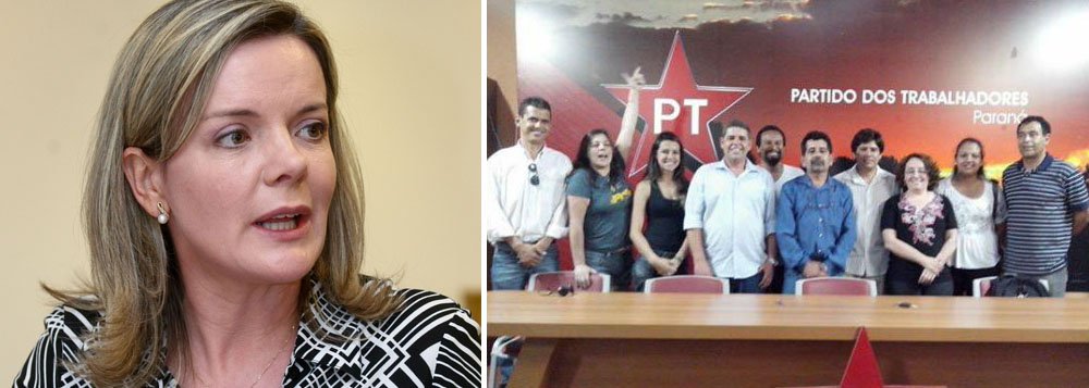 A ministra-chefe da Casa Civil, Gleisi Hoffmann, pré-candidata ao governo do Paraná, obrigou os correligionários do PT de Curitiba a selarem a "harmonia" interna; o novo presidente da sigla na capital, Natalino Bastos, homem de confiança do deputado André Vargas e do vereador Pedro Paulo, havia deixado de fora do diretório municipal o grupo ligado à ministra e aos deputados Ângelo Vanhoni e Dr. Rosinha (Foto: Leonardo Lucena) A ministra-chefe da Casa Civil, Gleisi Hoffmann, pré-candidata ao governo do Paraná, obrigou os correligionários do PT de Curitiba a selarem a "harmonia" interna; o novo presidente da sigla na capital, Natalino Bastos, homem de confiança do deputado André Vargas e do vereador Pedro Paulo, havia deixado de fora do diretório municipal o grupo ligado à ministra e aos deputados Ângelo Vanhoni e Dr. Rosinha