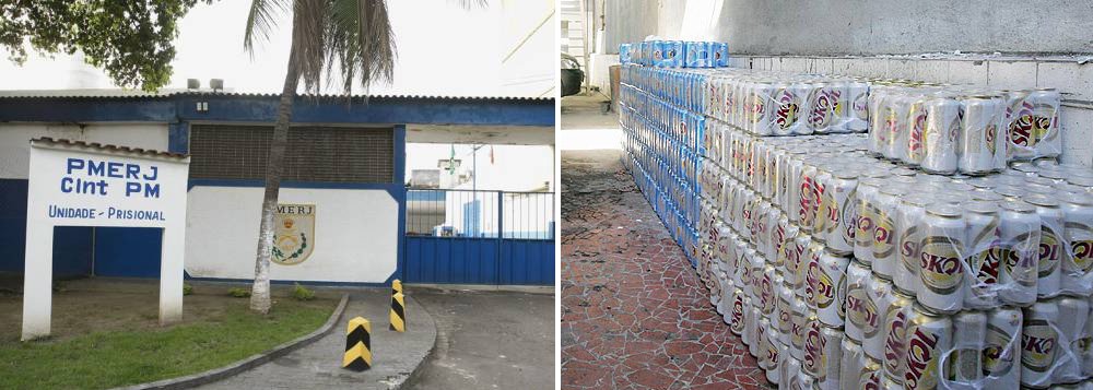O Ministério Público do Estado do Rio de Janeiro vai investigar denúncias sobre existência de aparelhos de ar condicionado, microondas, celulares, laptop, TV por assinatura e cervejas dentro das celas da Unidade Prisional da Polícia Militar, em Benfica, na zona norte; órgão quer saber se a administração da unidade foi conivente com as irregularidades e regalias para os presos; Corregedoria-Geral da PM diz que vai abrir um inquérito para apurar o caso (Foto: Romulo Faro) O Ministério Público do Estado do Rio de Janeiro vai investigar denúncias sobre existência de aparelhos de ar condicionado, microondas, celulares, laptop, TV por assinatura e cervejas dentro das celas da Unidade Prisional da Polícia Militar, em Benfica, na zona norte; órgão quer saber se a administração da unidade foi conivente com as irregularidades e regalias para os presos; Corregedoria-Geral da PM diz que vai abrir um inquérito para apurar o caso