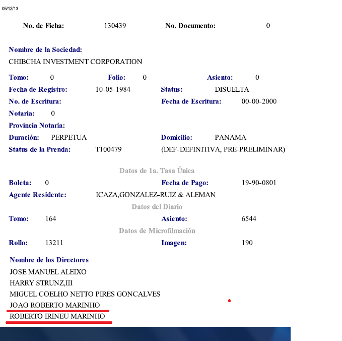 Já que a Globo, por causa do hotel onde Dirceu irá trabalhar, está tão interessada nas empresas do Panamá, seria bom aproveitar a viagem e explicar ao distinto público porque os irmãos Marinho figuraram como diretores de uma firma naquele país (Foto: Miguel do Rosário) Já que a Globo, por causa do hotel onde Dirceu irá trabalhar, está tão interessada nas empresas do Panamá, seria bom aproveitar a viagem e explicar ao distinto público porque os irmãos Marinho figuraram como diretores de uma firma naquele país