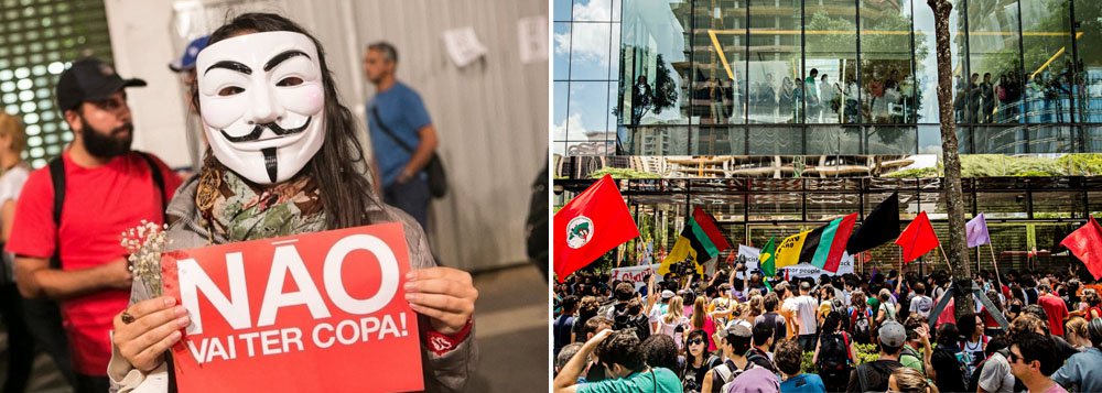 Com queda na adesão popular, movimento ocupa Shopping Metrô Itaquera e marca ato no aeroporto de Congonhas para ganhar visibilidade; grupo que conta com o apoio do Black Blocs, também realiza nessa terça-feira manifestação na Paulista (Foto: Roberta Namour) Com queda na adesão popular, movimento ocupa Shopping Metrô Itaquera e marca ato no aeroporto de Congonhas para ganhar visibilidade; grupo que conta com o apoio do Black Blocs, também realiza nessa terça-feira manifestação na Paulista