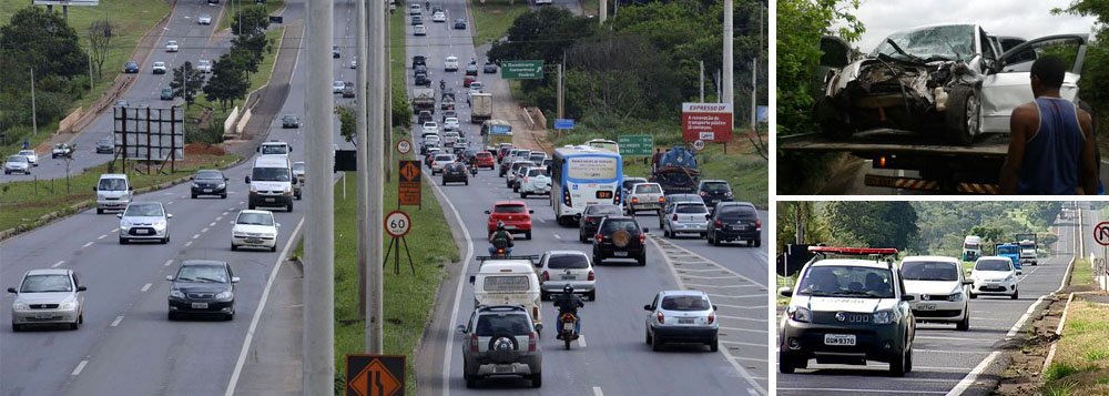 O número de acidentes nas estradas do Distrito Federal durante os quatro dias de Carnaval em 2014 subiu de 49 para 55, o que representou um acréscimo de 12,2%; de acordo com a Polícia Rodoviária Federal, as principais causas das ocorrências foram a imperícia dos motoristas e a falta de atenção; a quantidade de mortes também subiu, de duas para três (Foto: Leonardo Lucena) O número de acidentes nas estradas do Distrito Federal durante os quatro dias de Carnaval em 2014 subiu de 49 para 55, o que representou um acréscimo de 12,2%; de acordo com a Polícia Rodoviária Federal, as principais causas das ocorrências foram a imperícia dos motoristas e a falta de atenção; a quantidade de mortes também subiu, de duas para três