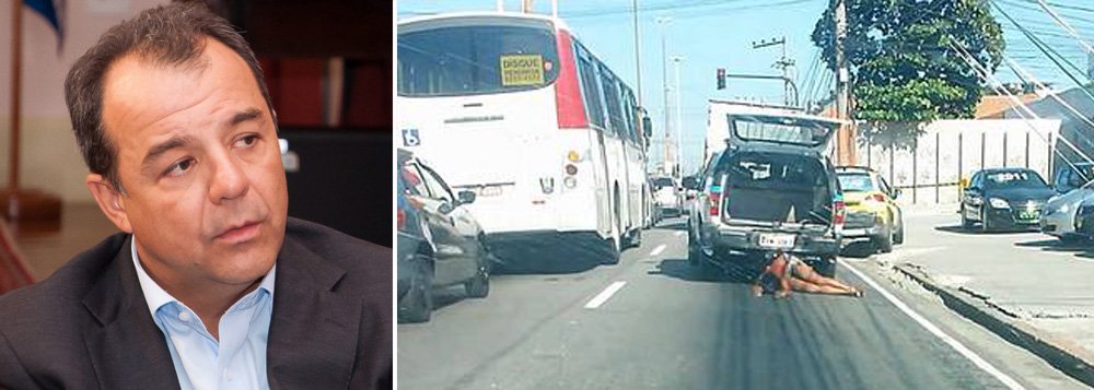Governador do Rio disse que os três policiais que atiraram contra Cláudia da Silva Ferreira, durante operação no Morro da Congonha, e depois arrastaram o corpo pendurado na mala de um camburão, "agiram de forma repugnante, desumana e vão responder criminalmente pela barbárie cometida"; Sérgio Cabral ressaltou que a atitude contraria os princípios básicos que devem nortear o comportamento da polícia e, por isso, eles não ficarão impunes (Foto: Gisele Federicce) Governador do Rio disse que os três policiais que atiraram contra Cláudia da Silva Ferreira, durante operação no Morro da Congonha, e depois arrastaram o corpo pendurado na mala de um camburão, "agiram de forma repugnante, desumana e vão responder criminalmente pela barbárie cometida"; Sérgio Cabral ressaltou que a atitude contraria os princípios básicos que devem nortear o comportamento da polícia e, por isso, eles não ficarão impunes