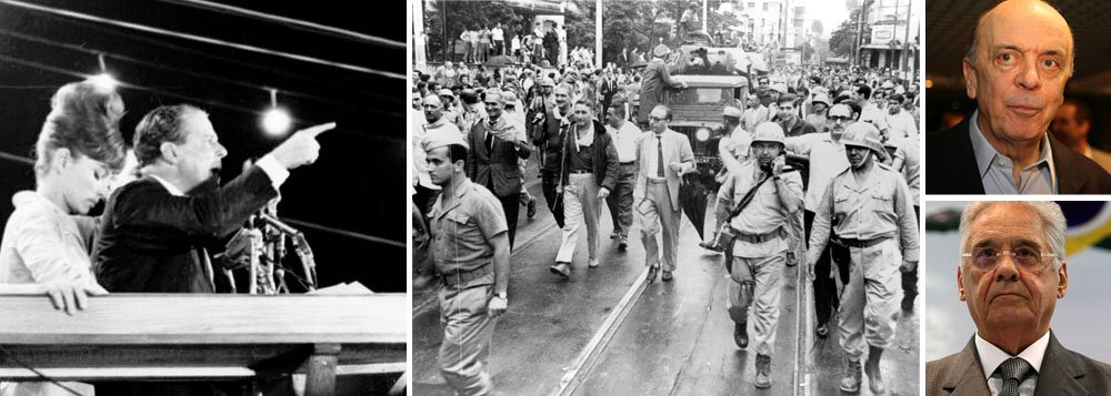 Em artigo exclusivo para o 247, o jornalista Breno Altman desmistifica a tese de que os militares derrubaram João Goulart, há 50 anos, porque a esquerda planejava implantar um regime totalitário no País; "O que ocorreu naquele primeiro de abril foi a vitória de uma mentira que disfarçava um plano. A função dos meios de comunicação, à época, era agigantar esse boneco, para justificar que as tropas tomassem as ruas", diz ele; "O mais curioso são as pontes erguidas por Fernando Henrique Cardoso e José Serra, vítimas e adversários do golpe, em direção à teoria da dualidade demoníaca, provavelmente no intuito de manter os atuais laços entre a nova e a velha direita", afirma; íntegra (Foto: Leonardo Attuch) Em artigo exclusivo para o 247, o jornalista Breno Altman desmistifica a tese de que os militares derrubaram João Goulart, há 50 anos, porque a esquerda planejava implantar um regime totalitário no País; "O que ocorreu naquele primeiro de abril foi a vitória de uma mentira que disfarçava um plano. A função dos meios de comunicação, à época, era agigantar esse boneco, para justificar que as tropas tomassem as ruas", diz ele; "O mais curioso são as pontes erguidas por Fernando Henrique Cardoso e José Serra, vítimas e adversários do golpe, em direção à teoria da dualidade demoníaca, provavelmente no intuito de manter os atuais laços entre a nova e a velha direita", afirma; íntegra