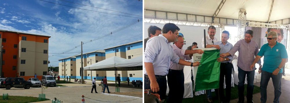 Dez anos após as enchentes em Alagoas, vítimas receberam 243 apartamentos em Maceió. Entrega foi feita com a presença do ministro das Cidades, Aguinaldo Ribeiro. Segundo ele, "o governo federal pensou no conforto dessas pessoas e já estamos analisando recursos de mobilidade para viabilizar transporte público de qualidade para elas" (Foto: Voney Malta) Dez anos após as enchentes em Alagoas, vítimas receberam 243 apartamentos em Maceió. Entrega foi feita com a presença do ministro das Cidades, Aguinaldo Ribeiro. Segundo ele, "o governo federal pensou no conforto dessas pessoas e já estamos analisando recursos de mobilidade para viabilizar transporte público de qualidade para elas"