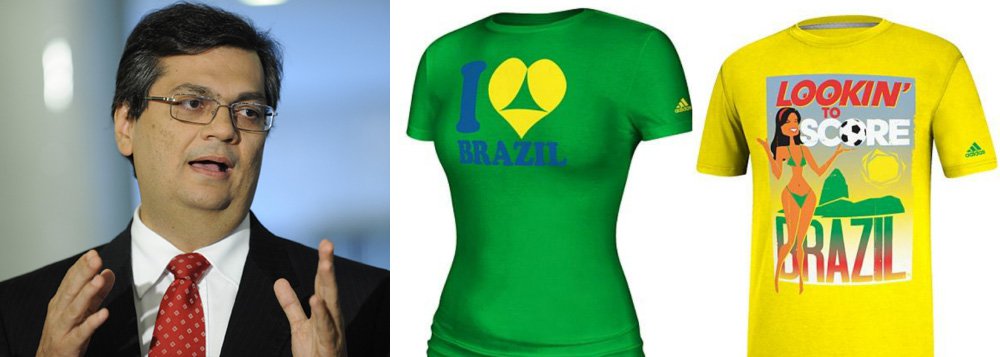 O presidente da Embratur, Flávio Dino, afirmou que as camisetas desenvovlidas para a Copa do Mundo pela Adidas, patrocinadora oficial do evento, não retratam a realidade do país e que a campanha da empresa "ignora e desrespeita" a linha de comunicação que o governo adota para a promoção turística do Brasil no exterior; "Isso atrapalha a organização do Mundial", disse (Foto: Gisele Federicce) O presidente da Embratur, Flávio Dino, afirmou que as camisetas desenvovlidas para a Copa do Mundo pela Adidas, patrocinadora oficial do evento, não retratam a realidade do país e que a campanha da empresa "ignora e desrespeita" a linha de comunicação que o governo adota para a promoção turística do Brasil no exterior; "Isso atrapalha a organização do Mundial", disse