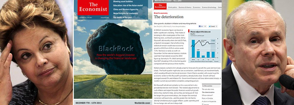 Revista britânica ataca novamente e diz que economia brasileira está se deteriorando; publicação afirma ainda que País pode até ter recessão, com queda acentuada nas finanças públicas, inflação elevada e um inchado déficit em conta corrente; em série de reportagens, Economist elegeu como alvo o ministro da Fazenda, Guido Mantega, e condicionou a reeleição da presidente Dilma Rousseff à troca de sua equipe econômica (Foto: Roberta Namour) Revista britânica ataca novamente e diz que economia brasileira está se deteriorando; publicação afirma ainda que País pode até ter recessão, com queda acentuada nas finanças públicas, inflação elevada e um inchado déficit em conta corrente; em série de reportagens, Economist elegeu como alvo o ministro da Fazenda, Guido Mantega, e condicionou a reeleição da presidente Dilma Rousseff à troca de sua equipe econômica