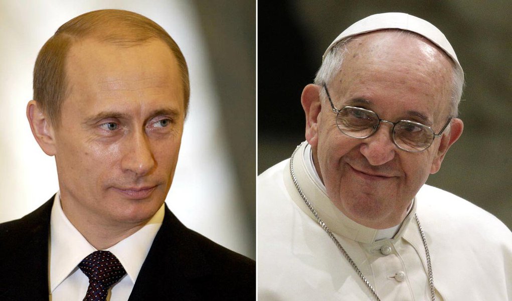 Presidente russo, Vladimir Putin, foi eleito candidato por seu papel na crise da Síria, mas atravessa hoje um conflito com a Ucrânia, que poderá desencadear em uma guerra na Crimeia; candidatura do papa Francisco acontece poucos dias antes de ele completar um ano de seu pontificado (Foto: Gisele Federicce) Presidente russo, Vladimir Putin, foi eleito candidato por seu papel na crise da Síria, mas atravessa hoje um conflito com a Ucrânia, que poderá desencadear em uma guerra na Crimeia; candidatura do papa Francisco acontece poucos dias antes de ele completar um ano de seu pontificado