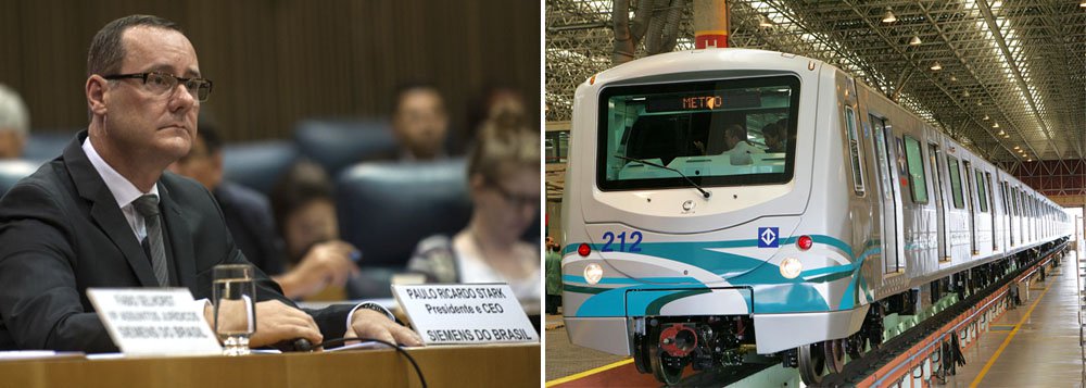 Presidente da filial brasileira da multinacional, Paulo Stark, afirmara em depoimento à CPI dos Transportes da Câmara Municipal de São Paulo que a companhia estava disposta a negociar; a empresa é acusada de pagar propina a governos do PSDB em SP para fechar negócios nos setores de energia e transportes; na Alemanha e nos Estados Unidos, a Siemens aceitou ressarcimento em valores que ultrapassam R$ 3 bilhões; Promotoria diz que acordo do Deutsche Bank no caso Maluf, que prevê o pagamento de US$ 20 milhões (cerca de R$ 47 milhões) em indenização à administração municipal, pode ajudar nas negociações (Foto: Roberta Namour) Presidente da filial brasileira da multinacional, Paulo Stark, afirmara em depoimento à CPI dos Transportes da Câmara Municipal de São Paulo que a companhia estava disposta a negociar; a empresa é acusada de pagar propina a governos do PSDB em SP para fechar negócios nos setores de energia e transportes; na Alemanha e nos Estados Unidos, a Siemens aceitou ressarcimento em valores que ultrapassam R$ 3 bilhões; Promotoria diz que acordo do Deutsche Bank no caso Maluf, que prevê o pagamento de US$ 20 milhões (cerca de R$ 47 milhões) em indenização à administração municipal, pode ajudar nas negociações