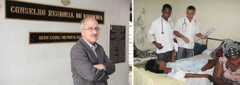 Declaração é do presidente do Conselho Regional de Medicina de Minas Gerais (CRM-MG), João Batista Gomes Soares, que argumenta que os médicos de Cuba precisam passar pela revalidação do diploma estrangeiro, além do exame de proficiência em língua portuguesa para trabalhar no Brasil; ele ameaça denunciá-los por exercício ilegal da profissão (Foto: Leonardo Lucena) Declaração é do presidente do Conselho Regional de Medicina de Minas Gerais (CRM-MG), João Batista Gomes Soares, que argumenta que os médicos de Cuba precisam passar pela revalidação do diploma estrangeiro, além do exame de proficiência em língua portuguesa para trabalhar no Brasil; ele ameaça denunciá-los por exercício ilegal da profissão