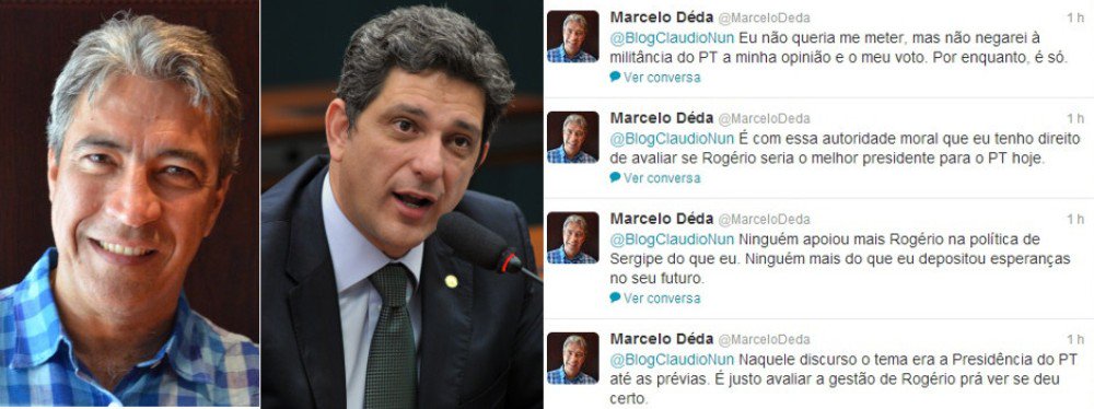 Governador volta ao Twitter para comentar eleição interna do PT; deixa implícito que reprova gestão de Rogério Carvalho como presidente do partido; também rechaça ideia de que boicota o parlamentar e avisa que voltará a se posicionar sobre a disputa partidária; foi pelas mãos de Marcelo Déda que Rogério Carvalho ocupou umas das principais pastas dos governos petistas em Aracaju e em Sergipe, o que lhe deu as condições objetivas de galgar espaços políticos (Foto: Valter Lima) Governador volta ao Twitter para comentar eleição interna do PT; deixa implícito que reprova gestão de Rogério Carvalho como presidente do partido; também rechaça ideia de que boicota o parlamentar e avisa que voltará a se posicionar sobre a disputa partidária; foi pelas mãos de Marcelo Déda que Rogério Carvalho ocupou umas das principais pastas dos governos petistas em Aracaju e em Sergipe, o que lhe deu as condições objetivas de galgar espaços políticos