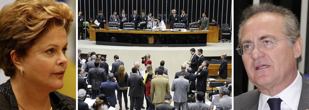Após reunião de duas horas, presidente do Senado admite retirar de pauta a principal preocupação do Palácio, que é o veto sobre a multa de 10% do FGTS; Renan também falou que é preciso zelar pelo "equilíbrio das contas públicas"; nesta terça, ele se reúne com líderes partidários para discutir a pauta; segundo ele, Dilma está preocupada com nova sistemática definida pelo Congresso para vetos (Foto: Valter Lima) Após reunião de duas horas, presidente do Senado admite retirar de pauta a principal preocupação do Palácio, que é o veto sobre a multa de 10% do FGTS; Renan também falou que é preciso zelar pelo "equilíbrio das contas públicas"; nesta terça, ele se reúne com líderes partidários para discutir a pauta; segundo ele, Dilma está preocupada com nova sistemática definida pelo Congresso para vetos