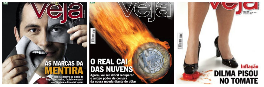 Folha, Estado, Globo, colunistas políticos... todos demonstraram irritação contra a expressão "guerra psicológica", usada pela presidente Dilma Rousseff contra setores da sociedade que instilam pessimismo injustificado na economia; só faltava Veja, a mesma que revista que apostou na inflação do tomate e no dólar a R$ 3; agora, não falta mais: revista nega jogar ou torcer contra País, na mesma edição em que afirma que alguém mentirá para você ainda hoje; verdade ou mentira? (Foto: Leonardo Attuch) Folha, Estado, Globo, colunistas políticos... todos demonstraram irritação contra a expressão "guerra psicológica", usada pela presidente Dilma Rousseff contra setores da sociedade que instilam pessimismo injustificado na economia; só faltava Veja, a mesma que revista que apostou na inflação do tomate e no dólar a R$ 3; agora, não falta mais: revista nega jogar ou torcer contra País, na mesma edição em que afirma que alguém mentirá para você ainda hoje; verdade ou mentira?