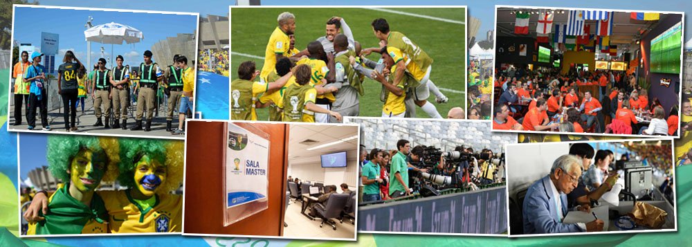 Pesquisa realizada com 117 jornalistas de vários países aponta que 38,5% consideram o Mundial de 2014 como o melhor já visto; a Copa na Alemanha, em 2006, é a segunda colocada; levantamento foi realizado pelo portal Uol, do grupo Folha, e divulgado nesta segunda-feira 30; clima de terror promovido pela imprensa brasileira e pela oposição ao governo Dilma, antes do início do evento, teve efeito contrário: depois de dezenas de reportagens mostrando a satisfação dos torcedores estrangeiros, agora é a vez da imprensa (Foto: Gisele Federicce) Pesquisa realizada com 117 jornalistas de vários países aponta que 38,5% consideram o Mundial de 2014 como o melhor já visto; a Copa na Alemanha, em 2006, é a segunda colocada; levantamento foi realizado pelo portal Uol, do grupo Folha, e divulgado nesta segunda-feira 30; clima de terror promovido pela imprensa brasileira e pela oposição ao governo Dilma, antes do início do evento, teve efeito contrário: depois de dezenas de reportagens mostrando a satisfação dos torcedores estrangeiros, agora é a vez da imprensa