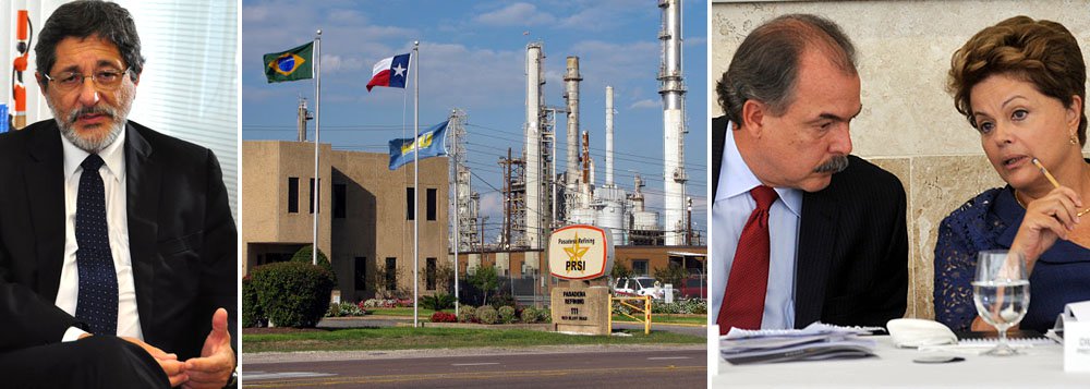 Ex-presidente da Petrobras diz que a compra da polêmica refinaria Pasadena foi aprovada por ter sido "vantajosa" e afirmou que a presidente Dilma Rousseff "não pode fugir à sua responsabilidade" no caso; Ministro da Casa Civil, Aloizio Mercadante rebateu dizendo que Dilma reafirmou ter aprovado o negócio em 2006 com base em um resumo executivo que não continha duas cláusulas importantes do contrato; assessores da Presidência também indicam que atas das reuniões do colegiado, assinadas por todos os membros, comprovariam que a aquisição dos primeiros 50% da refinaria foi feita sem que o conselho conhecesse as cláusulas Marlim e put option; além disso, confirmariam que o grupo nunca autorizou a compra dos outros 50% das ações (Foto: Roberta Namour) Ex-presidente da Petrobras diz que a compra da polêmica refinaria Pasadena foi aprovada por ter sido "vantajosa" e afirmou que a presidente Dilma Rousseff "não pode fugir à sua responsabilidade" no caso; Ministro da Casa Civil, Aloizio Mercadante rebateu dizendo que Dilma reafirmou ter aprovado o negócio em 2006 com base em um resumo executivo que não continha duas cláusulas importantes do contrato; assessores da Presidência também indicam que atas das reuniões do colegiado, assinadas por todos os membros, comprovariam que a aquisição dos primeiros 50% da refinaria foi feita sem que o conselho conhecesse as cláusulas Marlim e put option; além disso, confirmariam que o grupo nunca autorizou a compra dos outros 50% das ações