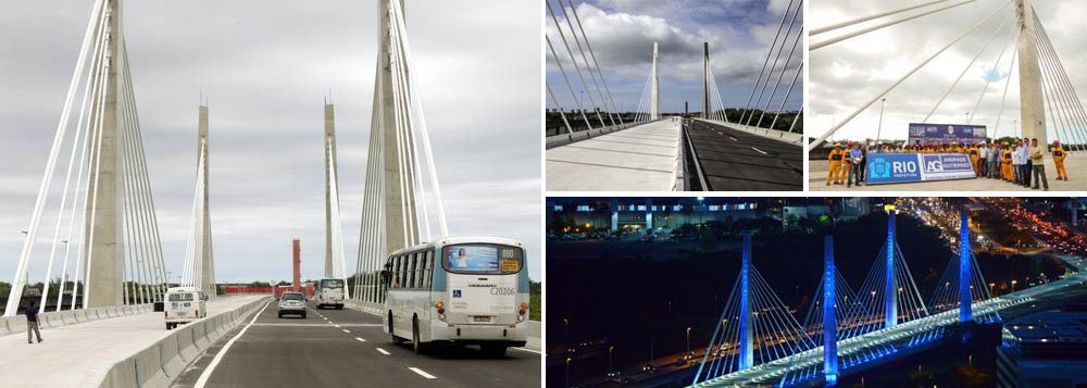 A prefeitura do Rio de Janeiro inaugurou uma ponte estaiada na Barra da Tijuca que marca a conclusão de 85% do segundo corredor de ônibus articulados da cidade, o BRT Transcarioca; batizada com o nome do cardeal dom Eugênio Salles (arcebispo da cidade durante 30 anos), a obra foi inaugurada com a presença do atual arcebispo, dom Orani Tempesta; também foram entregues as obras de modernização do Terminal Alvorada (Foto: Leonardo Lucena) A prefeitura do Rio de Janeiro inaugurou uma ponte estaiada na Barra da Tijuca que marca a conclusão de 85% do segundo corredor de ônibus articulados da cidade, o BRT Transcarioca; batizada com o nome do cardeal dom Eugênio Salles (arcebispo da cidade durante 30 anos), a obra foi inaugurada com a presença do atual arcebispo, dom Orani Tempesta; também foram entregues as obras de modernização do Terminal Alvorada