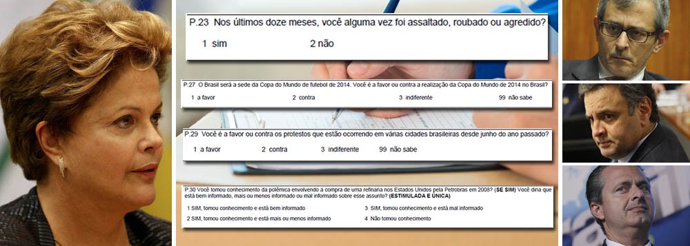 Questionário do instituto do grupo Folha, de Otávio Frias Filho, traz uma série de perguntas sobre insegurança, Pasadena e risco de apagão; estrutura das perguntas tende a criar um certo mal-estar no entrevistado; resultado sai apenas no sábado, mas a especulação já corre solta na Bovespa, onde as estatais registraram ontem fortes altas (Foto: Sheila Lopes) Questionário do instituto do grupo Folha, de Otávio Frias Filho, traz uma série de perguntas sobre insegurança, Pasadena e risco de apagão; estrutura das perguntas tende a criar um certo mal-estar no entrevistado; resultado sai apenas no sábado, mas a especulação já corre solta na Bovespa, onde as estatais registraram ontem fortes altas