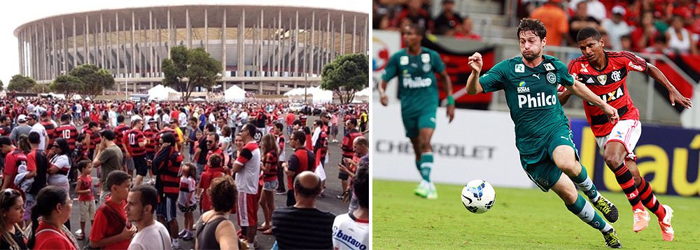 Campeão carioca agitou arena brasiliense; partida selou nova marca histórica do Estádio Nacional, que receberá sete jogos da Copa; mais de 19 mil torcedores estiveram no Mané Garrincha neste domingo (20); desde a inauguração, há 11 meses, cerca de 686 mil pessoas estiveram na arena; número ultrapassou o dobro do público total do antigo Mané Garrincha, que recebeu cerca de 340 mil pessoas em 36 anos de funcionamento
(Foto: Valter Lima) Campeão carioca agitou arena brasiliense; partida selou nova marca histórica do Estádio Nacional, que receberá sete jogos da Copa; mais de 19 mil torcedores estiveram no Mané Garrincha neste domingo (20); desde a inauguração, há 11 meses, cerca de 686 mil pessoas estiveram na arena; número ultrapassou o dobro do público total do antigo Mané Garrincha, que recebeu cerca de 340 mil pessoas em 36 anos de funcionamento