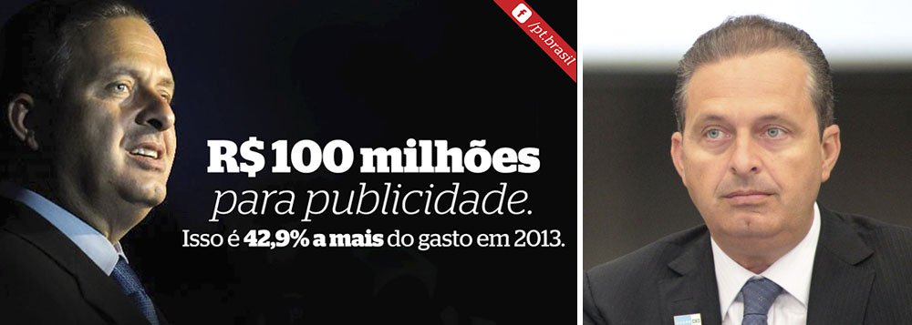 O Partido dos Trabalhadores criticou, pelo Facebook, a verba de R$ 100 milhões que será usada em publicidade pelo Governo de Pernambuco em 2014, ano em que o governador do Estado, Eduardo Campos (PSB), concorrerá à Presidência da República nas eleições majoritárias de outubro; na postagem, intitulada de “O Milagre da Muliplicação”, o partido, que pretende reeleger a presidente Dilma Rousseff (PT), destaca que a verba disponibilizada para este exercício é 42,9% maior do que o montante gasto em 2013 (Foto: Paulo Emílio) O Partido dos Trabalhadores criticou, pelo Facebook, a verba de R$ 100 milhões que será usada em publicidade pelo Governo de Pernambuco em 2014, ano em que o governador do Estado, Eduardo Campos (PSB), concorrerá à Presidência da República nas eleições majoritárias de outubro; na postagem, intitulada de “O Milagre da Muliplicação”, o partido, que pretende reeleger a presidente Dilma Rousseff (PT), destaca que a verba disponibilizada para este exercício é 42,9% maior do que o montante gasto em 2013