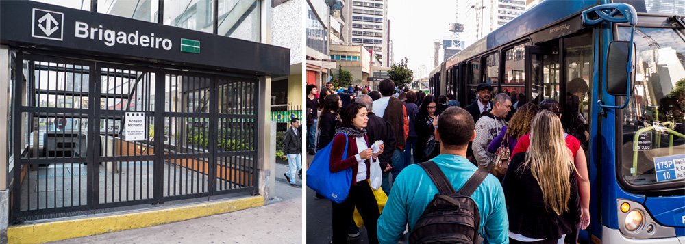 Greve de metroviários sufoca São Paulo; maior congestionamento da história das manhãs paulistanas registrado hoje; 209 quilômetros de vias paradas; quatro milhões e meio de cidadãos recorrem a ônibus; governador Geraldo Alckmin (PSDB) chamou movimento de "deliberação política", com motivo "esfarrapado" e avisou que vai cobrar "punição grave"; pergunta volta à tona: uma categoria profissional tem mesmo o direito de lançar o caos sobre milhões de uma hora para a outra?; serviços essenciais à população perderam, na prática, diferenciação necessária (Foto: Roberta Namour) Greve de metroviários sufoca São Paulo; maior congestionamento da história das manhãs paulistanas registrado hoje; 209 quilômetros de vias paradas; quatro milhões e meio de cidadãos recorrem a ônibus; governador Geraldo Alckmin (PSDB) chamou movimento de "deliberação política", com motivo "esfarrapado" e avisou que vai cobrar "punição grave"; pergunta volta à tona: uma categoria profissional tem mesmo o direito de lançar o caos sobre milhões de uma hora para a outra?; serviços essenciais à população perderam, na prática, diferenciação necessária