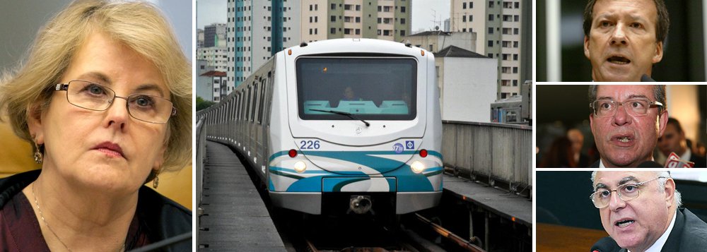 Inquérito do escândalo Alstom-Siemens-PSDB-SP chega às mãos, por sorteio, da ministra Rosa Weber, no Supremo Tribunal Federal; ela poderá tornar réus os secretários do governador Geraldo Alckmin (PSDB) Edson Aparecido e José Aníbal, e o deputado Arnaldo Jardim, do PPS, caso acate a investigação encaminhada pela Justiça Federal; esquema indica pagamento de propina a personagens do primeiro escalão do partido; Alckmin, que disse nesta quinta-feira ver "objetivo político" nas denúncias, irá manter seus homens de confiança mesmo na condição de réus no Supremo? (Foto: Gisele Federicce) Inquérito do escândalo Alstom-Siemens-PSDB-SP chega às mãos, por sorteio, da ministra Rosa Weber, no Supremo Tribunal Federal; ela poderá tornar réus os secretários do governador Geraldo Alckmin (PSDB) Edson Aparecido e José Aníbal, e o deputado Arnaldo Jardim, do PPS, caso acate a investigação encaminhada pela Justiça Federal; esquema indica pagamento de propina a personagens do primeiro escalão do partido; Alckmin, que disse nesta quinta-feira ver "objetivo político" nas denúncias, irá manter seus homens de confiança mesmo na condição de réus no Supremo?