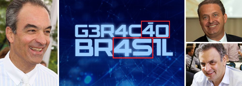 Nova novela global atropela sutilezas e dissimulações; na lata, logotipo da trama das sete da noite destaca números e letras que formam 40, na primeira linha, e 45, na segunda (acima); são as identificações eleitorais, na vida real, de Eduardo Campos, do PSB, e de Aécio Neves, do PSDB; produto é veiculado imediatamente antes do Jornal Nacional e ficará no ar pelos próximos meses; no ano eleitoral de 2014, emissora de João Roberto e seus dois irmãos Marinho acentua parcialidade histórica de antena amiga dos militares (1964-1985), patrocinadora do escândalo Proconsult (1982) e organizadora do ardiloso debate Collor X Lula (1989); Vale Tudo, como dizia a novela que imortalizou a vilã Odete Roitman, em 1988 (Foto: Ana Pupulin) www.brasil247.com - Nova novela global atropela sutilezas e dissimulações; na lata, logotipo da trama das sete da noite destaca números e letras que formam 40, na primeira linha, e 45, na segunda (acima); são as identificações eleitorais, na vida real, de Eduardo Campos, do PSB, e de Aécio Neves, do PSDB; produto é veiculado imediatamente antes do Jornal Nacional e ficará no ar pelos próximos meses; no ano eleitoral de 2014, emissora de João Roberto e seus dois irmãos Marinho acentua parcialidade histórica de antena amiga dos militares (1964-1985), patrocinadora do escândalo Proconsult (1982) e organizadora do ardiloso debate Collor X Lula (1989); Vale Tudo, como dizia a novela que imortalizou a vilã Odete Roitman, em 1988