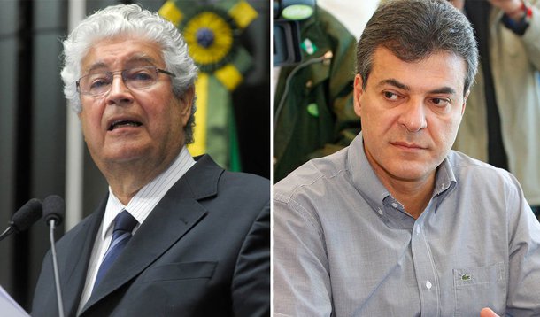O senador Roberto Requião (PMDB-PR) denunciou o governador Beto Richa (PSDB) por calote de R$ 74 milhões aplicado nos educadores; a seu favor, o peemedebista tem a APP-Sindicato, segundo a qual "é a primeira vez, em dez anos, que a progressão nas carreiras dos (as) educadores (as) fica paralisada e a dívida tem aumentado significativamente" (Foto: Leonardo Lucena) O senador Roberto Requião (PMDB-PR) denunciou o governador Beto Richa (PSDB) por calote de R$ 74 milhões aplicado nos educadores; a seu favor, o peemedebista tem a APP-Sindicato, segundo a qual "é a primeira vez, em dez anos, que a progressão nas carreiras dos (as) educadores (as) fica paralisada e a dívida tem aumentado significativamente"