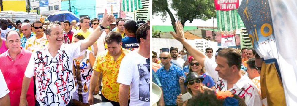 O presidenciável socialista participava da concentração do Galo da Madrugada, no Recife; logo que saíram do Forte das Cinco Pontas, Campos e companhia foram abordados por ativistas da Troça Carnavalesca Mista Público-Privada Empatando Tua Vista, que protestaram contra a verticalização do Recife; Eduardo Campos estava acompanhado do prefeito do Recife, Geraldo Julio (PSB), e dos candidatos da chapa governista em Pernambuco: Paulo Câmara (PSB), que vai disputar o governo, Raul Henry (PMDB), vice na chapa de Câmara, e Fernando Bezerra (PSB), candidato ao Senado (Foto: Aquiles Lins) O presidenciável socialista participava da concentração do Galo da Madrugada, no Recife; logo que saíram do Forte das Cinco Pontas, Campos e companhia foram abordados por ativistas da Troça Carnavalesca Mista Público-Privada Empatando Tua Vista, que protestaram contra a verticalização do Recife; Eduardo Campos estava acompanhado do prefeito do Recife, Geraldo Julio (PSB), e dos candidatos da chapa governista em Pernambuco: Paulo Câmara (PSB), que vai disputar o governo, Raul Henry (PMDB), vice na chapa de Câmara, e Fernando Bezerra (PSB), candidato ao Senado