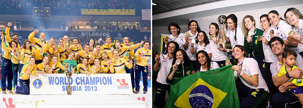 Após conquistar o título inédito na Sérvia, a Seleção Brasileira de Handebol Feminino desembarcou por volta das 8h desta terça-feira (24) no Aeroporto Internacional de Guarulhos; equipe conquistou medalha de ouro no campeonato mundial contra as donas da casa, em Belgrado; uma grande quantidade de jornalistas e alguns parentes aguardavam a chegada das jogadoras (Foto: Romulo Faro) Após conquistar o título inédito na Sérvia, a Seleção Brasileira de Handebol Feminino desembarcou por volta das 8h desta terça-feira (24) no Aeroporto Internacional de Guarulhos; equipe conquistou medalha de ouro no campeonato mundial contra as donas da casa, em Belgrado; uma grande quantidade de jornalistas e alguns parentes aguardavam a chegada das jogadoras