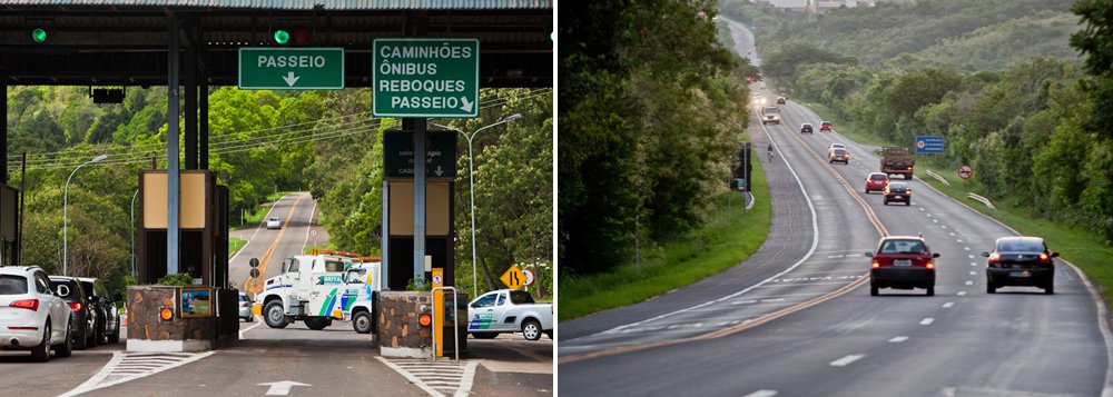 Governo do Rio Grande do Sul reestatiza rodovias privatizadas há 15 anos devolvendo a responsabilidade de cobrança de pedágios nas estradas estaduais ao Departamento Autônomo de Estradas de Rodagem (Daer) e as federais ao Departamento Nacional de Infraestrutura de Trânsito e Transporte (Dnit). O pedágio, suspenso desde o último domingo (29), só voltará a ser cobrado a partir do próximo dia 6 de janeiro. (Foto: Voney Malta) Governo do Rio Grande do Sul reestatiza rodovias privatizadas há 15 anos devolvendo a responsabilidade de cobrança de pedágios nas estradas estaduais ao Departamento Autônomo de Estradas de Rodagem (Daer) e as federais ao Departamento Nacional de Infraestrutura de Trânsito e Transporte (Dnit). O pedágio, suspenso desde o último domingo (29), só voltará a ser cobrado a partir do próximo dia 6 de janeiro.