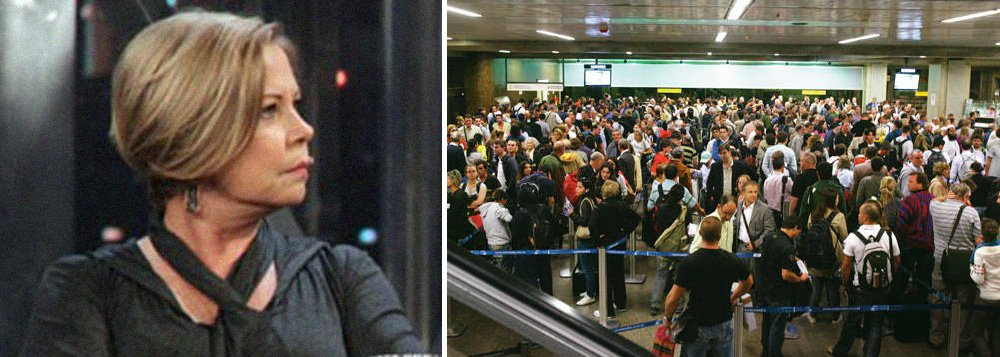 Colunista aponta série de problemas em sua chegada ao aeroporto de Guarulhos após mais de 30 horas de viagem por três países desde a Austrália; segundo ela, desabafo é para questionar a frase do tucano Aécio Neves, de que a infraestrutura da Copa "está um fracasso"; Eliane diz que, "para Dilma Rousseff é ótimo que esteja tudo péssimo", porque qualquer coisa que melhore já troca "fracasso" por "sucesso" (Foto: Roberta Namour) Colunista aponta série de problemas em sua chegada ao aeroporto de Guarulhos após mais de 30 horas de viagem por três países desde a Austrália; segundo ela, desabafo é para questionar a frase do tucano Aécio Neves, de que a infraestrutura da Copa "está um fracasso"; Eliane diz que, "para Dilma Rousseff é ótimo que esteja tudo péssimo", porque qualquer coisa que melhore já troca "fracasso" por "sucesso"