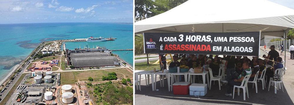 Os policiais civis de Alagoas fecharam a entrada do Porto de Maceió. Eles reclamam da falta de diálogo com o governo tucano que não enviou ao Poder Legislativo do Plano de Cargos, Carreiras e Subsídios (PCCs) da categoria. A Administradora do Porto de Maceió, Rosiana Beltrão, publicou uma nota em que afirma que a manifestação é justa, é justa, porém, a intenção de atingir os negócios de usineiros alagoanos não tem nenhum sentido, visto que a matéria é de exclusiva competência do governo estadual (Foto: Voney Malta) Os policiais civis de Alagoas fecharam a entrada do Porto de Maceió. Eles reclamam da falta de diálogo com o governo tucano que não enviou ao Poder Legislativo do Plano de Cargos, Carreiras e Subsídios (PCCs) da categoria. A Administradora do Porto de Maceió, Rosiana Beltrão, publicou uma nota em que afirma que a manifestação é justa, é justa, porém, a intenção de atingir os negócios de usineiros alagoanos não tem nenhum sentido, visto que a matéria é de exclusiva competência do governo estadual