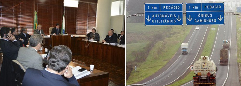 A CPI do Pedágio votou e aprovou o relatório final que faz uma série de recomendações ao governo do Estado; entre elas, que o Departamento de Estradas de Rodagem (DER) publique num prazo de 45 dias todos os atos que fizeram modificações no Programa de Exploração de Rodovias (PER) – os chamados pela imprensa de "atos administrativos secretos"; a comissão pede, também, à Justiça uma investigação profunda da existência de fraude ou lavagem de dinheiro operacional através de superfaturamento de obras ou terceirização de serviços (Foto: Leonardo Lucena) A CPI do Pedágio votou e aprovou o relatório final que faz uma série de recomendações ao governo do Estado; entre elas, que o Departamento de Estradas de Rodagem (DER) publique num prazo de 45 dias todos os atos que fizeram modificações no Programa de Exploração de Rodovias (PER) – os chamados pela imprensa de "atos administrativos secretos"; a comissão pede, também, à Justiça uma investigação profunda da existência de fraude ou lavagem de dinheiro operacional através de superfaturamento de obras ou terceirização de serviços