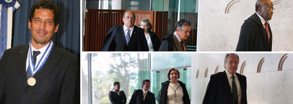 Análise é do português Rui Cunha Martins, pesquisador de ciência política e professor da Universidade de Coimbra; segundo ele, o julgamento da Ação Penal 470 é "a grande oportunidade que as populações cansadas de tanta desigualdade têm agora do revanchismo, da vingança"; nesse caso, o Supremo Tribunal brasileiro admitiu, diz Martins, a participação de um elemento informal na técnica de decidir: a pressão social (Foto: Gisele Federicce) Análise é do português Rui Cunha Martins, pesquisador de ciência política e professor da Universidade de Coimbra; segundo ele, o julgamento da Ação Penal 470 é "a grande oportunidade que as populações cansadas de tanta desigualdade têm agora do revanchismo, da vingança"; nesse caso, o Supremo Tribunal brasileiro admitiu, diz Martins, a participação de um elemento informal na técnica de decidir: a pressão social