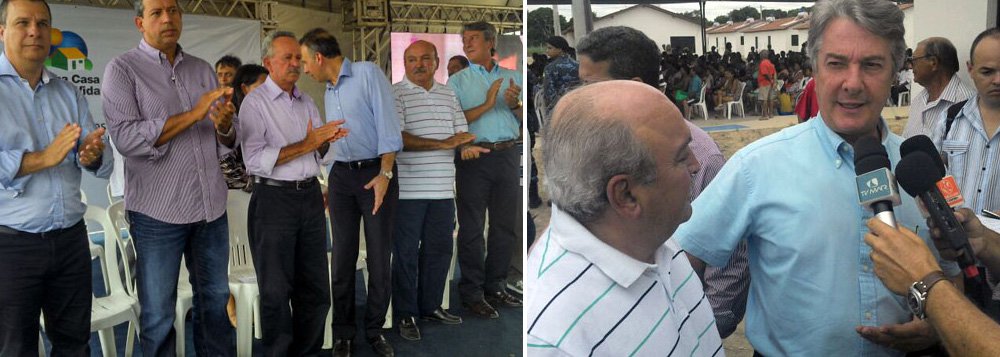 Depois da entrega de mais de 240 apartamentos em Maceió, o ministro das Cidades, Aguinaldo Ribeiro, seguiu para o interior de Alagoas. No município do Pilar, acompanhado dos senadores Fernando Collor (PTB-AL) e Benedito de Lira (PP-AL), além de deputados federais, o ministro entregou 500 unidades habitacionais do programa 'Minha Casa, Minha vida' (Foto: Voney Malta) Depois da entrega de mais de 240 apartamentos em Maceió, o ministro das Cidades, Aguinaldo Ribeiro, seguiu para o interior de Alagoas. No município do Pilar, acompanhado dos senadores Fernando Collor (PTB-AL) e Benedito de Lira (PP-AL), além de deputados federais, o ministro entregou 500 unidades habitacionais do programa 'Minha Casa, Minha vida'