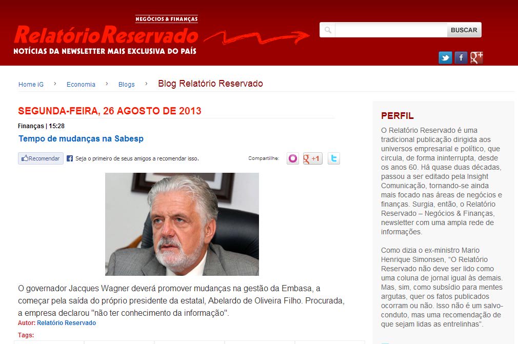 Uma das mais tradicionais newsletters de negócios e finanças do País tem agora um espaço exclusivo no portal de notícias; ao longo de seus 46 anos, o RR foi responsável por importantes "furos" jornalísticos, sendo o mais recente deles a multa de R$ 18,7 bilhões pela Receita Federal ao Itaú (Foto: Gisele Federicce) Uma das mais tradicionais newsletters de negócios e finanças do País tem agora um espaço exclusivo no portal de notícias; ao longo de seus 46 anos, o RR foi responsável por importantes "furos" jornalísticos, sendo o mais recente deles a multa de R$ 18,7 bilhões pela Receita Federal ao Itaú