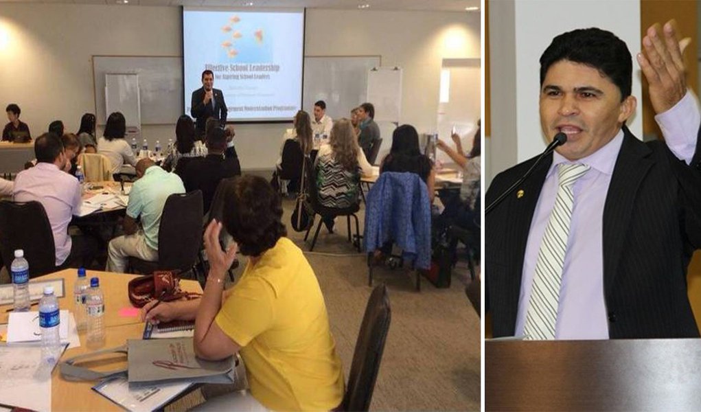O prefeito Carlos Amastha (PP) embarcou na sexta-feira, 21, para Singapura, juntamente com uma comitiva de 34 pessoas, a maioria professores da rede municipal, para conhecer o sistema de Educação do país asiático; como Palmas não tem vice-prefeito, o presidente da Câmara Municipal, Major Negreiros (PP), é quem deveria assumir o executivo na ausência de 10 dias do prefeito; entretanto, alegando insegurança jurídica, o presidente declinou de assumir o cargo durante o período (Foto: Aquiles Lins) O prefeito Carlos Amastha (PP) embarcou na sexta-feira, 21, para Singapura, juntamente com uma comitiva de 34 pessoas, a maioria professores da rede municipal, para conhecer o sistema de Educação do país asiático; como Palmas não tem vice-prefeito, o presidente da Câmara Municipal, Major Negreiros (PP), é quem deveria assumir o executivo na ausência de 10 dias do prefeito; entretanto, alegando insegurança jurídica, o presidente declinou de assumir o cargo durante o período