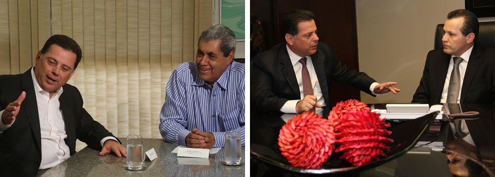 Depois de reunir-se com os colegas de Tocantins, Pernambuco e Maranhão, governador Marconi Perillo articula apoios de Silval Barbosa (Mato Grosso) e André Puccinelli (Mato Grosso do Sul); objetivo é apresentar e discutir um projeto de lei complementar que busca regulamentar e disciplinar os incentivos fiscais dos estados e a manutenção da alíquota unificada do ICMS para transações interestaduais; tucano argumenta que, se houver redução de 12% para 7% na alíquota interestadual de ICMS as regiões Centro-Oeste, Nordeste e Norte perderão 2 milhões de empregos; goiano ainda pretende angariar apoios no Ceará, em Sergipe, Alagoas, Santa Catarina e Espírito Santo (Foto: Realle Palazzo-Martini) Depois de reunir-se com os colegas de Tocantins, Pernambuco e Maranhão, governador Marconi Perillo articula apoios de Silval Barbosa (Mato Grosso) e André Puccinelli (Mato Grosso do Sul); objetivo é apresentar e discutir um projeto de lei complementar que busca regulamentar e disciplinar os incentivos fiscais dos estados e a manutenção da alíquota unificada do ICMS para transações interestaduais; tucano argumenta que, se houver redução de 12% para 7% na alíquota interestadual de ICMS as regiões Centro-Oeste, Nordeste e Norte perderão 2 milhões de empregos; goiano ainda pretende angariar apoios no Ceará, em Sergipe, Alagoas, Santa Catarina e Espírito Santo
